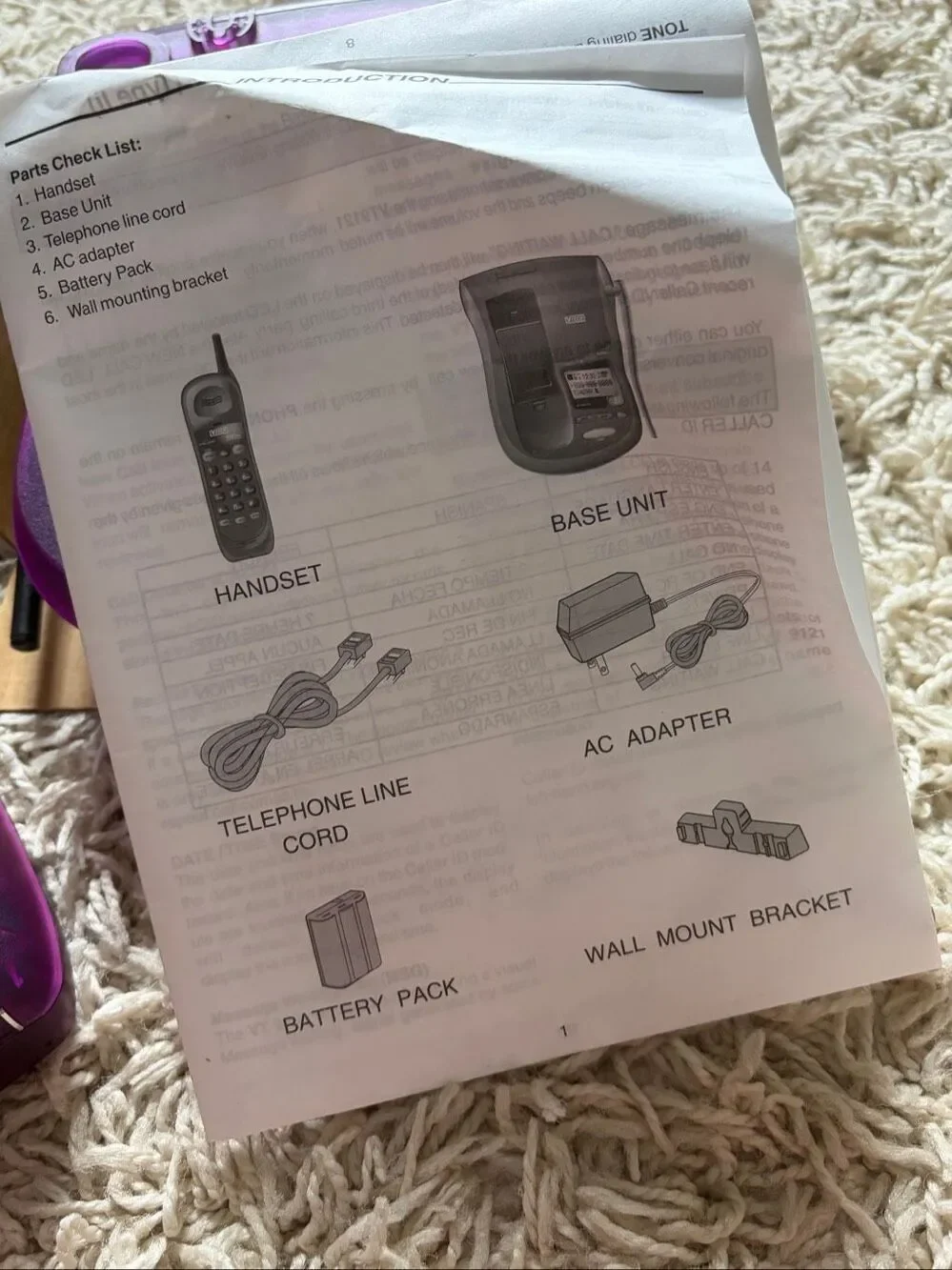 Awesome VTech VT 02 9121 Translucent Purple cordless phone Y2K 90s